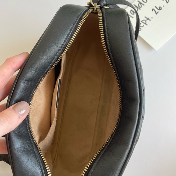 GG MARMONT SMALL SHOULDER BAG BLACK LEATHER - Picture 8 of 14